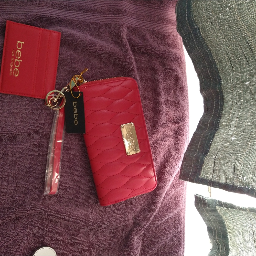 Bebe Red Quilted Wallet